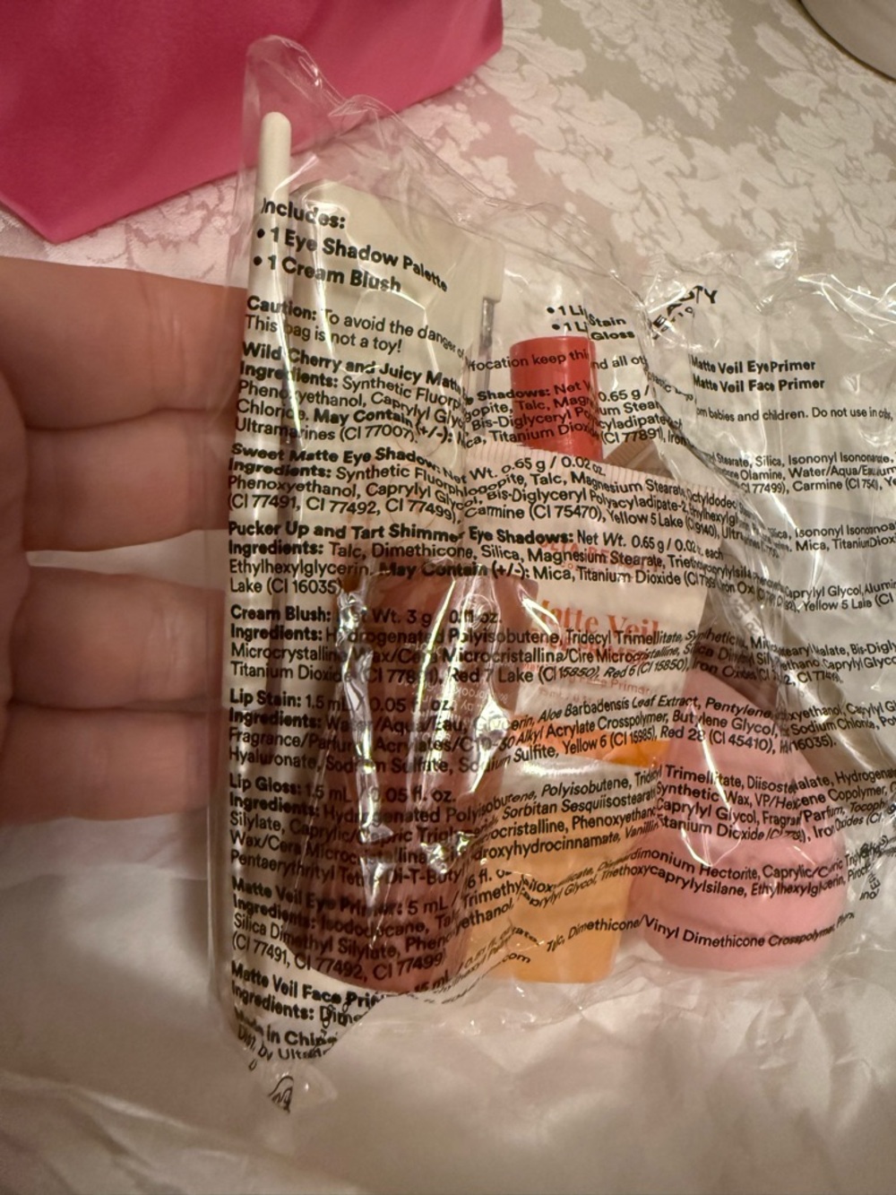 Travel Makeup Ulta Beauty with Pink Satin Cosmetic Pouch NWT - Picture 11 of 12